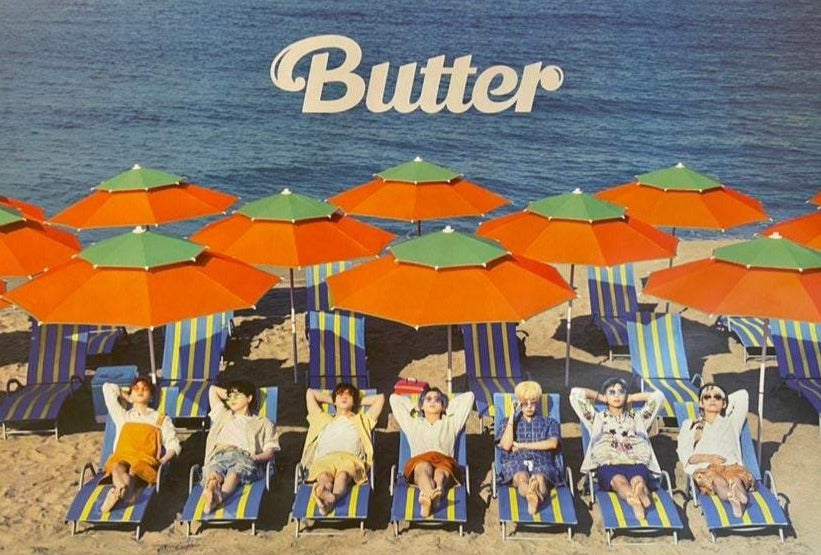 BTS SINGLE ALBUM BUTTER Official Poster - Peaches Version
