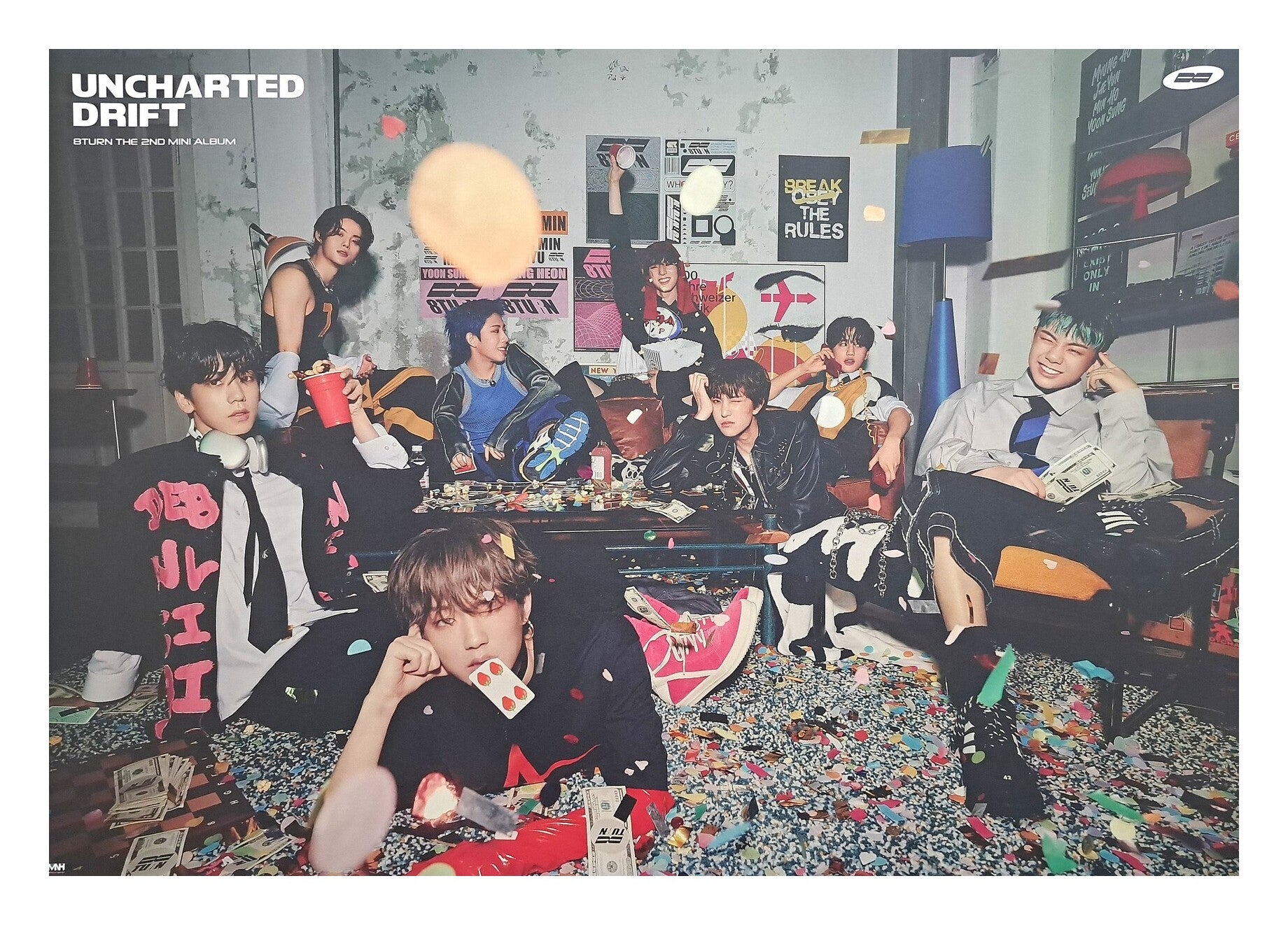 8TURN 2nd Mini Album UNCHARTED DRIFT Official Poster - Photo Concept D ...