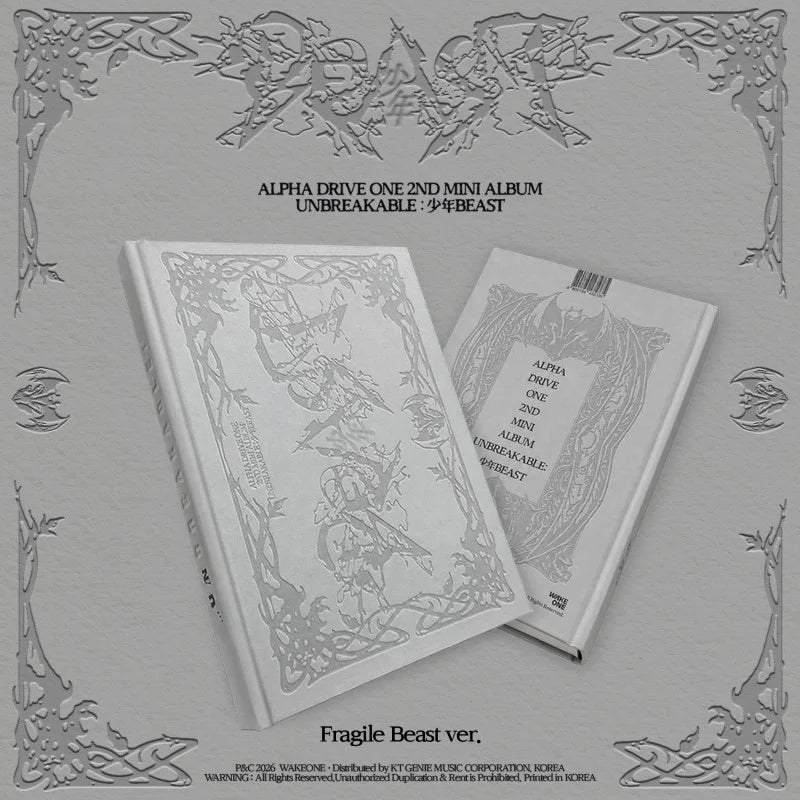 [Pre-Order] ALPHA DRIVE ONE 2nd Mini Album - UNBREAKABLE : 少年 BEAST (Fragile Beast Ver.) + APPLEMUSIC Photocard