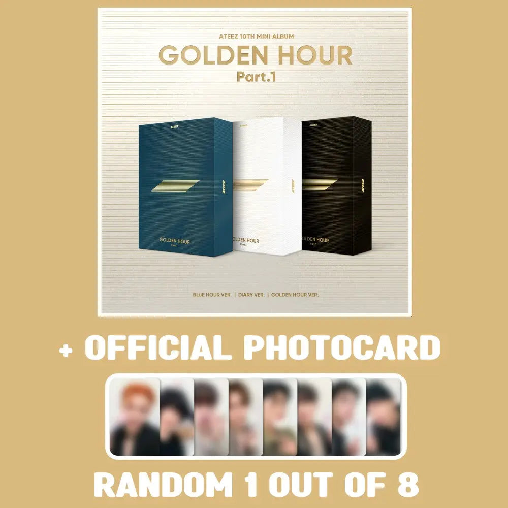 ATEEZ 10th Mini Album - GOLDEN HOUR : Part.1 + Photocard