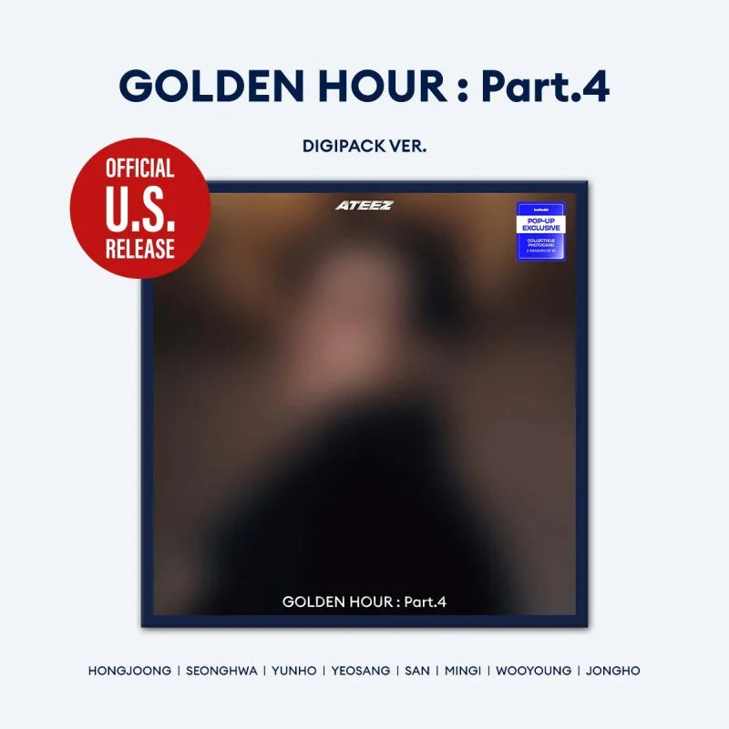 ATEEZ 13th Mini Album - GOLDEN HOUR : Part 4 (Digipack Ver.) hello82 POP-UP Exclusive