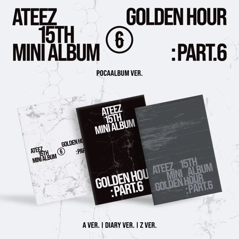 [Pre-Order] ATEEZ 15th Mini Album - GOLDEN HOUR : Part.6 (Poca Album Ver.) + TOKTOQ Photocard