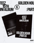 [Pre-Order] ATEEZ 15th Mini Album - GOLDEN HOUR : Part.6 (Poca Album Ver.) + TOKTOQ Photocard