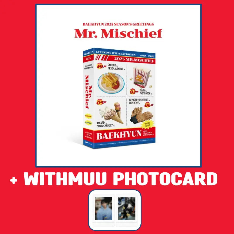 BAEKHYUN 2025 Season&#39;s Greetings + WITHMUU Photocard