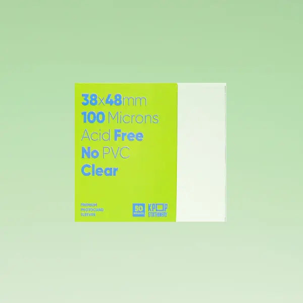 Clear Premium Photocard Sleeves, 38 x 48 mm (Mini ID)