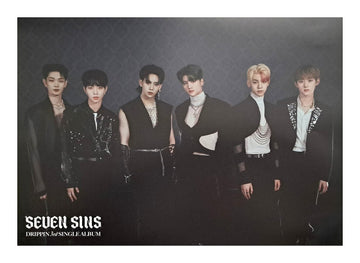 Drippin 3rd Single Album Seven Sins Official Poster - Photo Concept Dark
