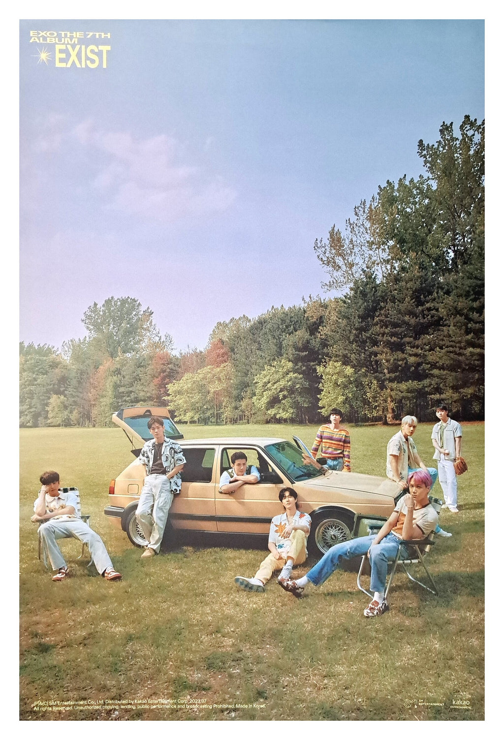 EXO 7th Album EXIST (Photobook Ver.) Official Poster - Photo Concept O ...