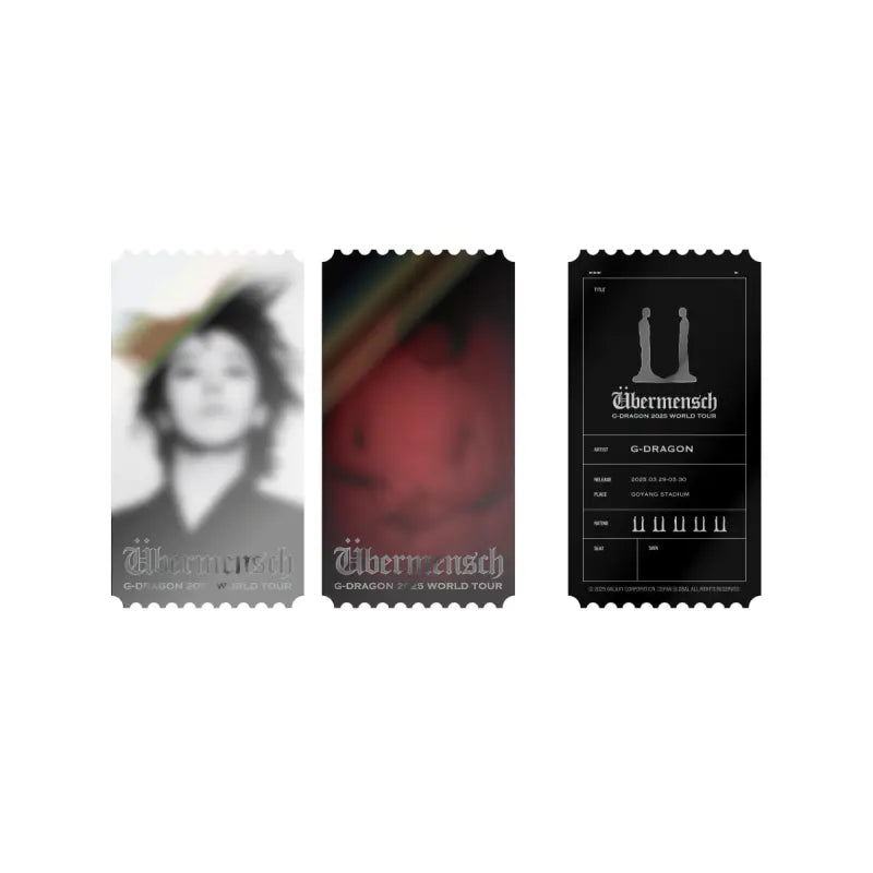 [Pre-Order] G-DRAGON 2025 World Tour Übermensch Official Merchandise - Photo Ticket