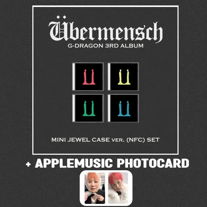 G-DRAGON 3rd Album - Übermensch (Mini Jewel Case Ver.) + APPLEMUSIC Photocard