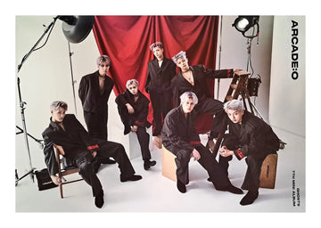 GHOST9 7th Mini Album ARCADE : O Official Poster - Photo Concept Black