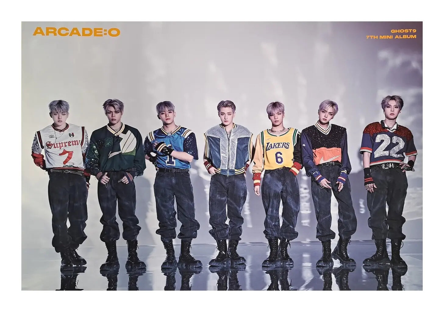 GHOST9 7th Mini Album ARCADE : O Official Poster - Photo Concept Yellow
