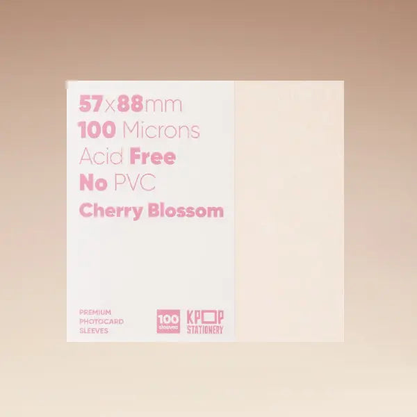 Holographic Cherry Blossom Sleeves, 57 x 88 mm