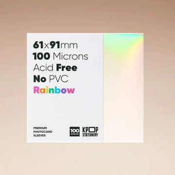 Holographic Rainbow Sleeves, 61 x 91 mm (Double Sleeve)