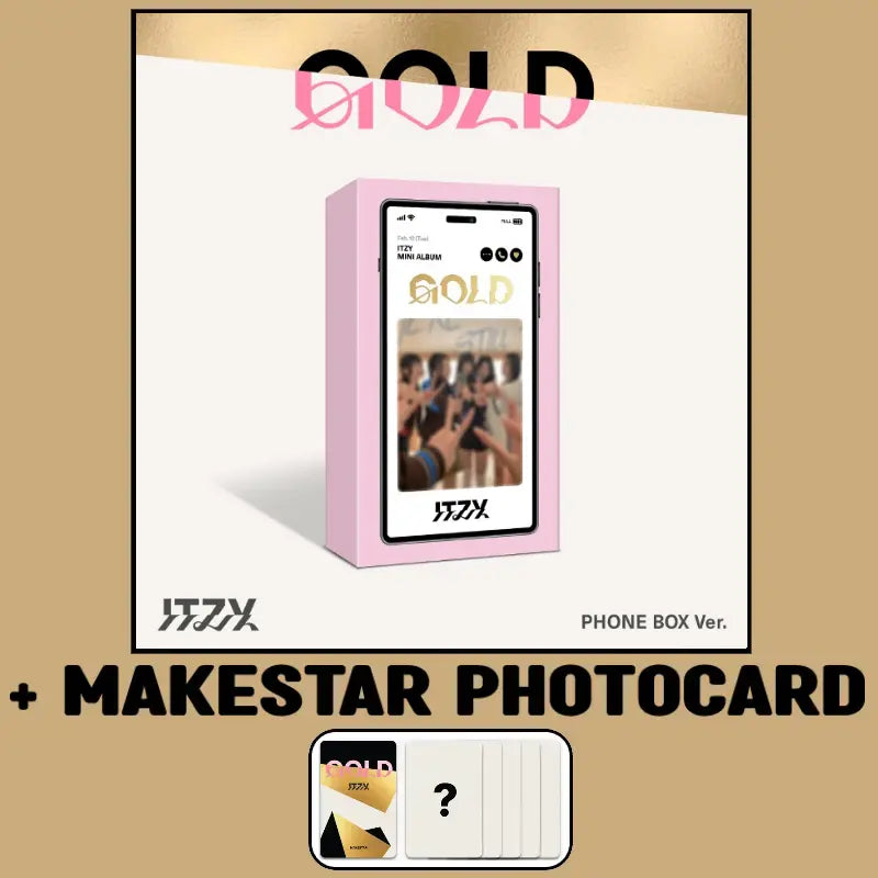 ITZY Album - GOLD (Phone Box Ver.) + MAKESTAR Photocard