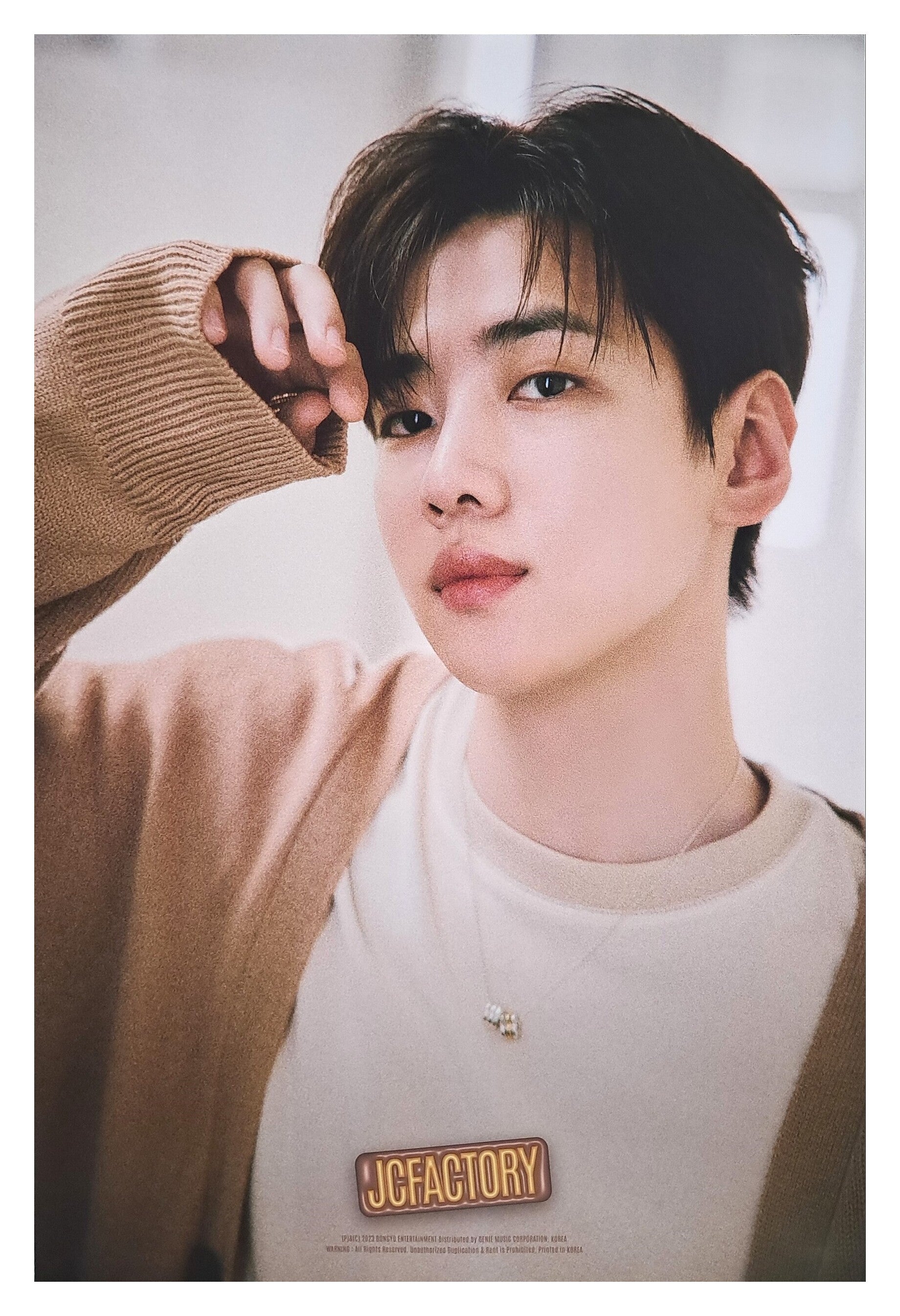 JAECHAN 1st Mini Album JCFACTORY Official Poster - Photo Concept Brown