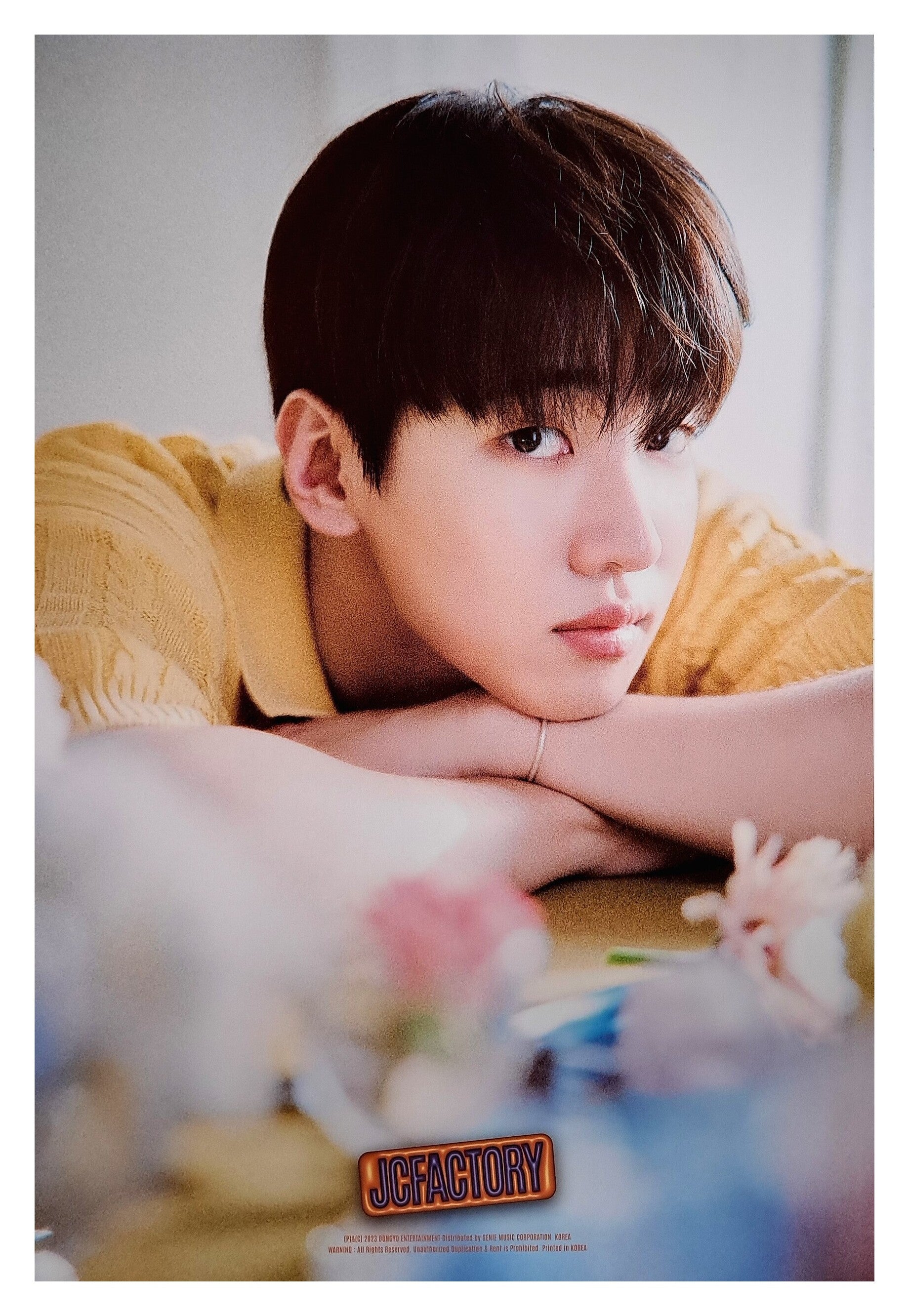 JAECHAN 1st Mini Album JCFACTORY Official Poster - Photo Concept Orange