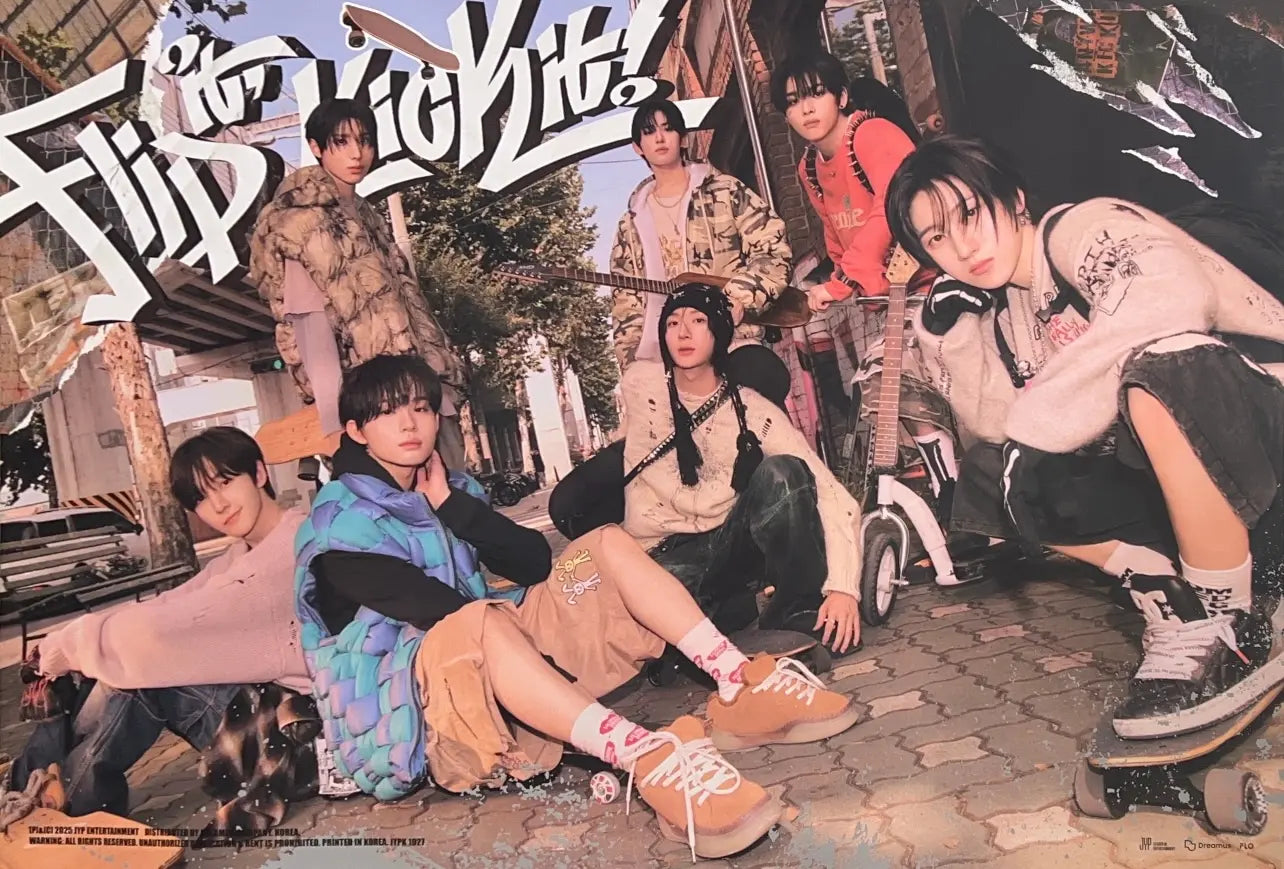 KickFlip 1st Mini Album Flip it, Kick it! Official Poster - Photo Concept  On Board