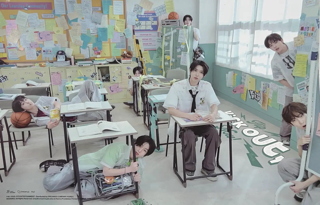 KickFlip 2nd Mini Album KICK OUT, FLIP NOW! Official Poster - Photo Concept Break Time