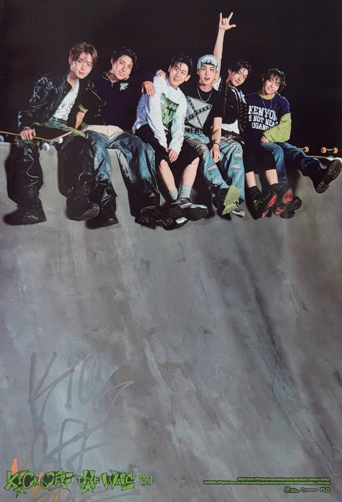 KickFlip 5th Mini Album - KICK OFF THE WALL Pt.1 Official Poster - Photo Concept Photobook Ver.