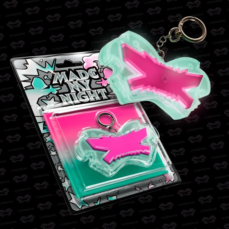 [Pre-Order] LE SSERAFIM 2nd Single Album - Made My Night CHEMICAL NIGHT (Glow Clicker Keychain Ver.)