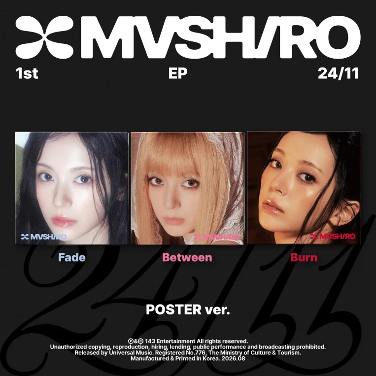 [Pre-Order] MASHIRO 1st EP Album - 24/11 (Poster Ver.)