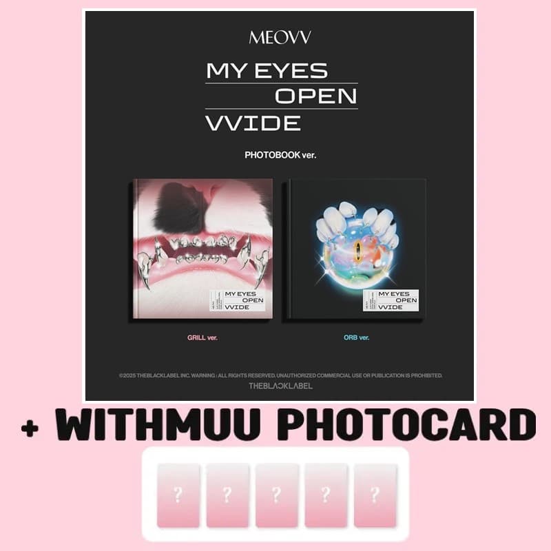 [Pre-Order] MEOVV 1st EP Album - MY EYES OPEN VVIDE (Photobook Ver.) + WITHMUU Photocard