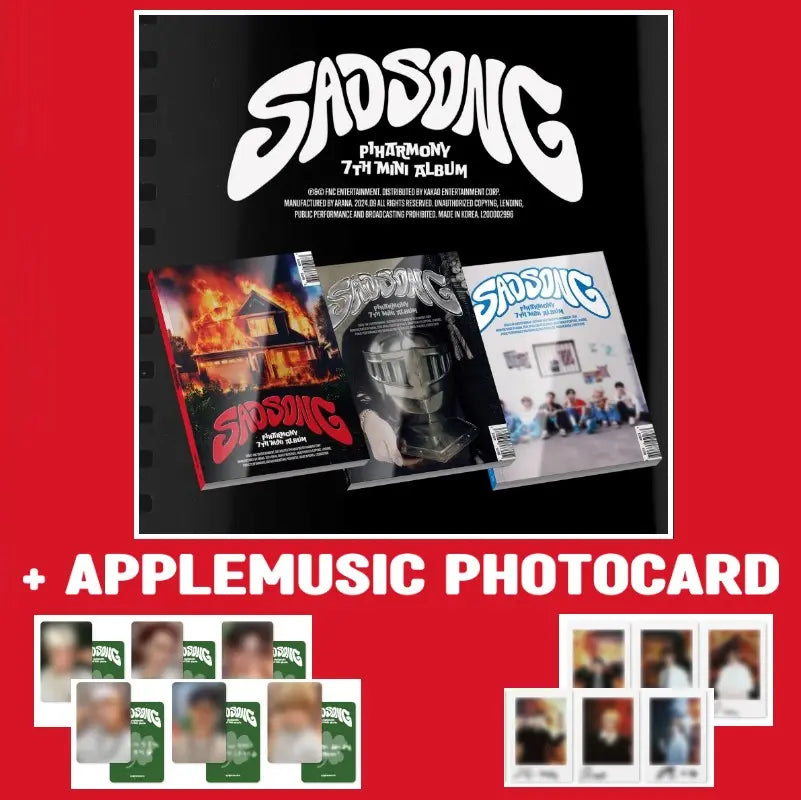P1Harmony 7th Mini Album - SAD SONG + APPLEMUSIC Photocard