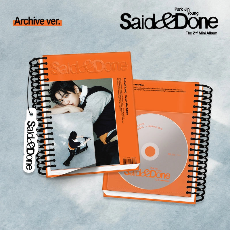 Park Jinyoung 2nd Mini Album - Said &amp; Done (Archive Ver.) + APPLEMUSIC Photocard