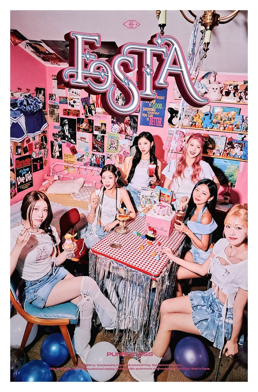 PURPLE KISS 1st Single Album FESTA (Main Ver.) Official Poster - Photo Concept 1