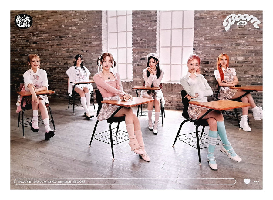 Rocket Punch 3rd Single Album BOOM Official Poster - Photo Concept Heart