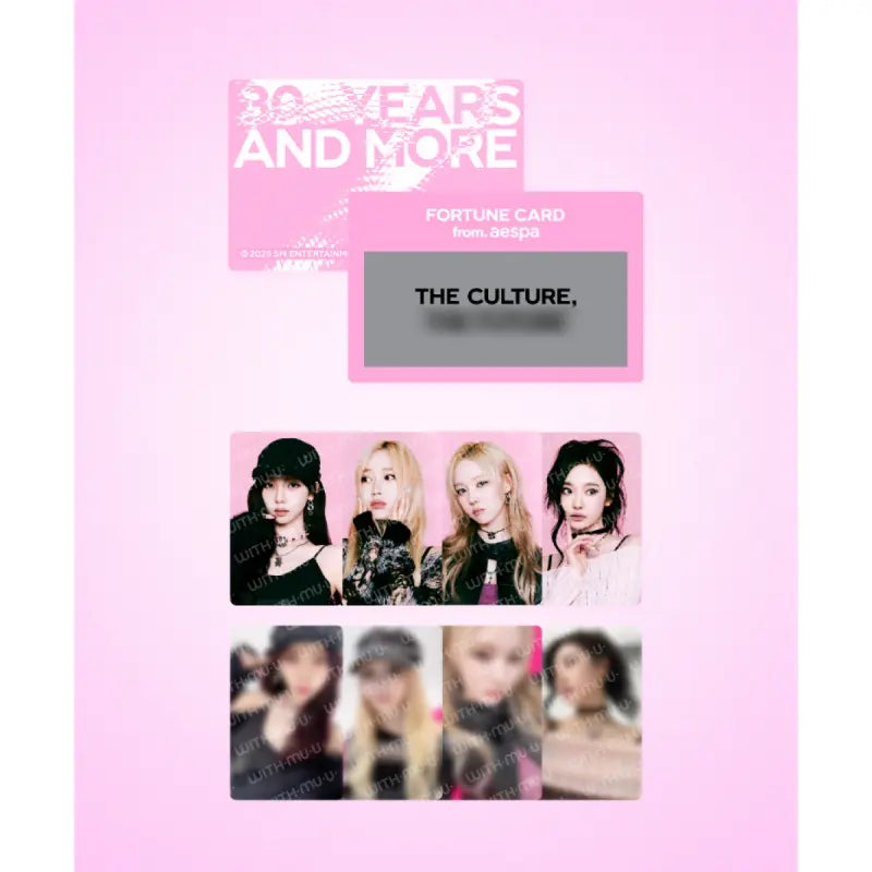 SMTOWN Live 2025 Official Merchandise - Fortune Scratch Card