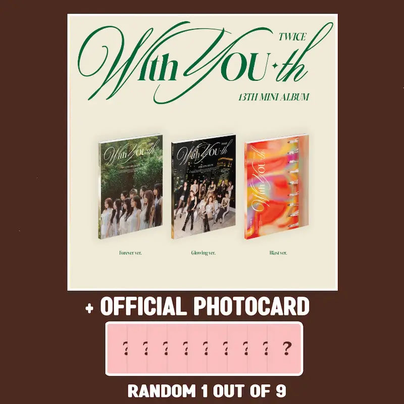 TWICE 13th Mini Album - With YOU-th + Photocard