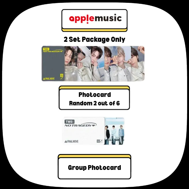 TWS 5th Mini Album - NO TRAGEDY + APPLEMUSIC Photocard – Choice