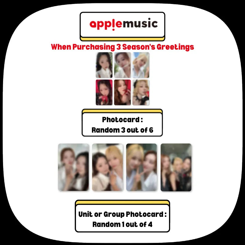 [Pre-Order] UAU 2027 Season's Greetings + APPLEMUSIC Photocard
