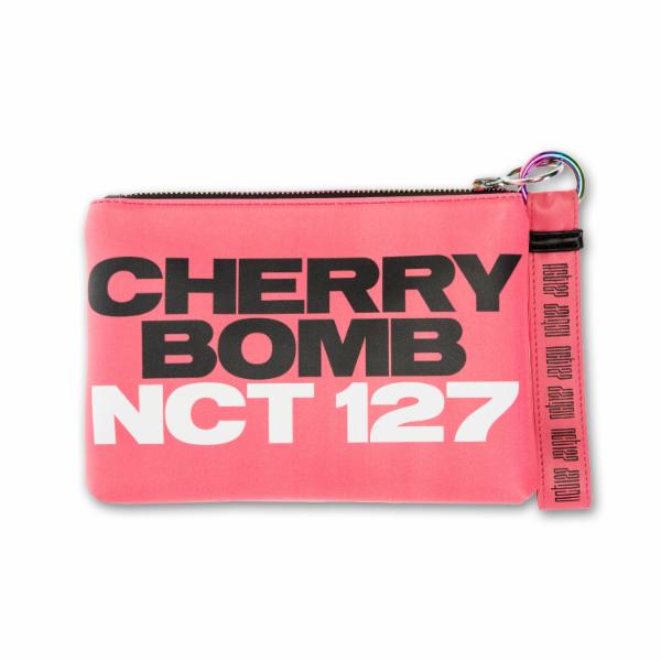 NCT 127 "Cherry Bomb" Clutch with Make Up Bag & Keychain
