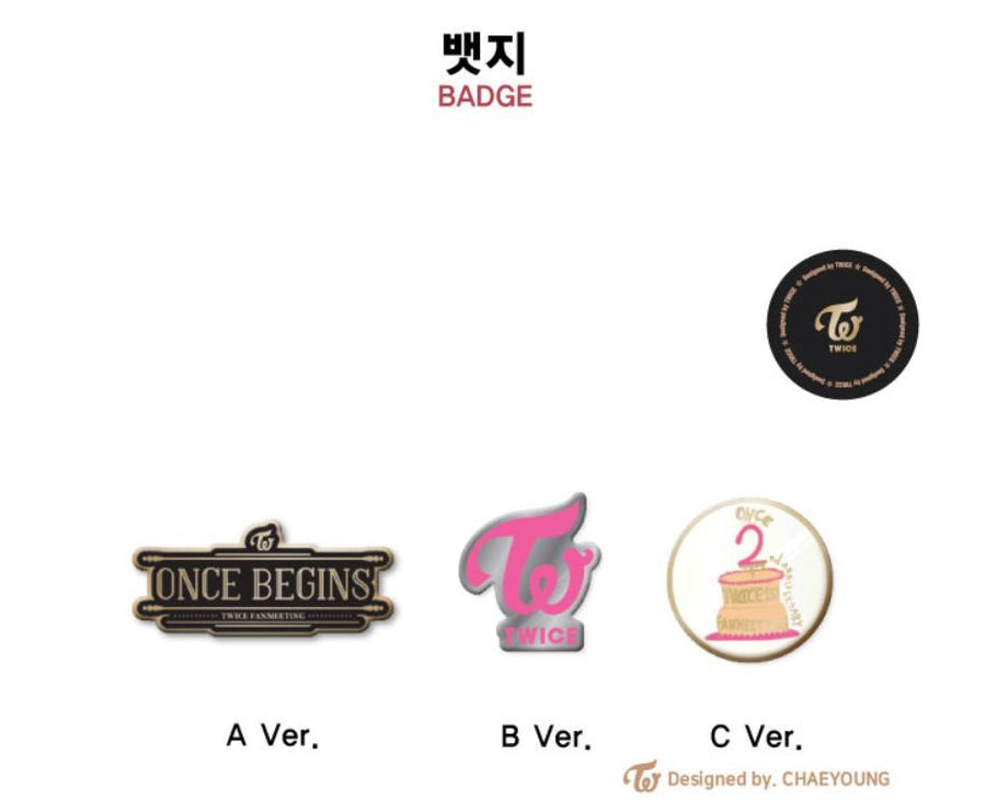   TWICE (트와이스) - Badge  ONCE BEGINS OFFICIAL MD