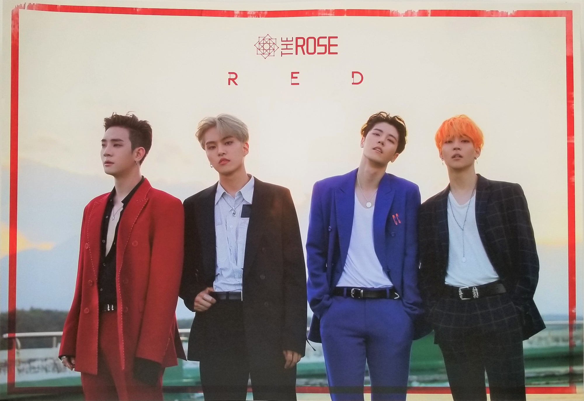 The Rose 3rd Single Album RED Official Poster - Photo Concept 1