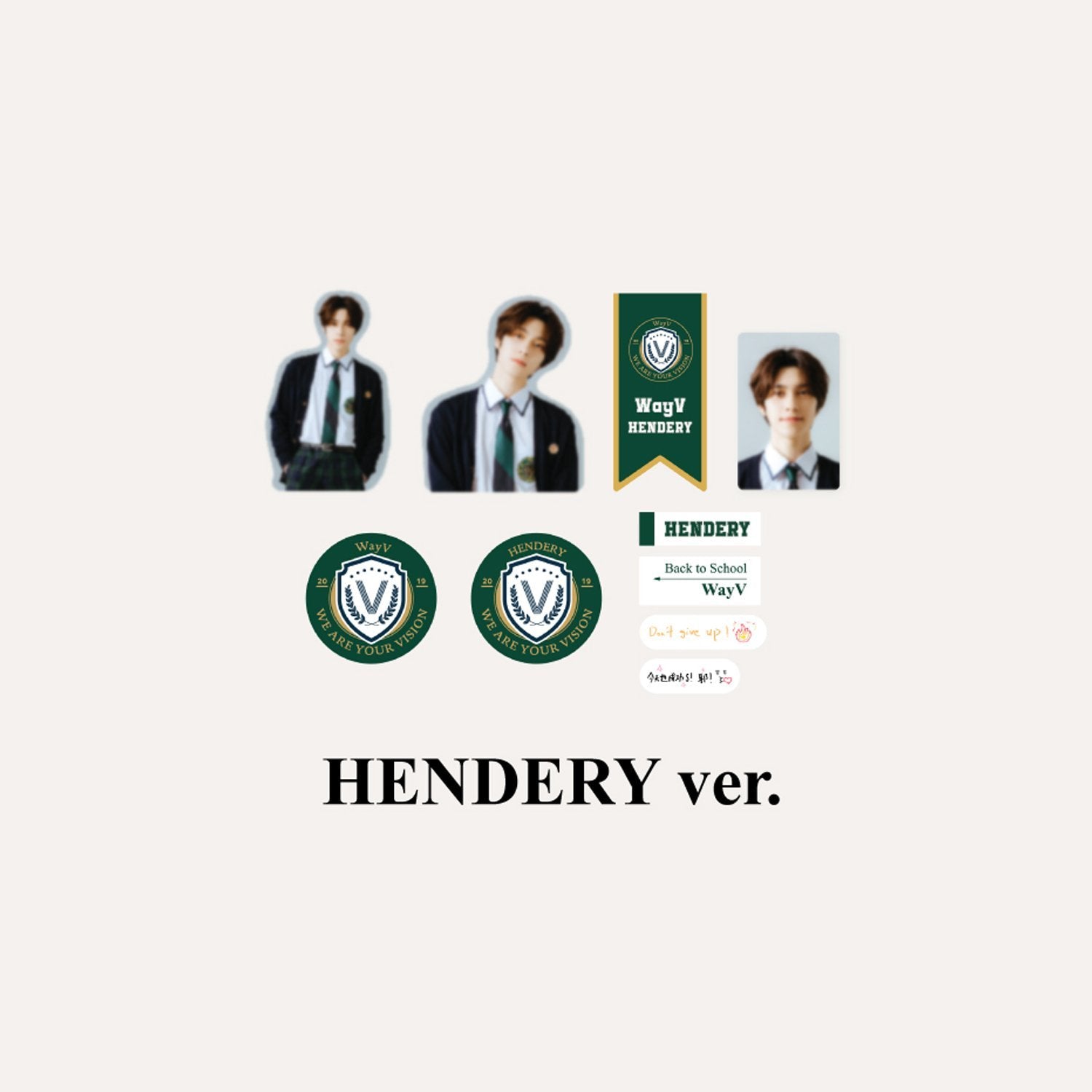 WayV 2021 Back To School Kit - Luggage Sticker + Photocard Set