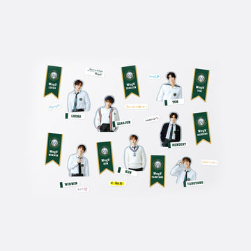 WayV 2021 Back To School Kit - Luggage Sticker + Photocard Set