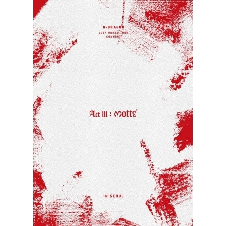  [Pre-Order] 지드래곤 G-DRAGON - 2017 CONCERT ACT III, M.O.T.T.E IN SEOUL DVD