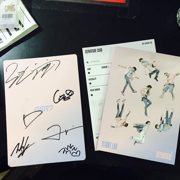 갓세븐 GOT7 - Autographed  5TH MINI ALBUM [FLIGHT LOG : DEPARTURE] ROSE QUARTZ