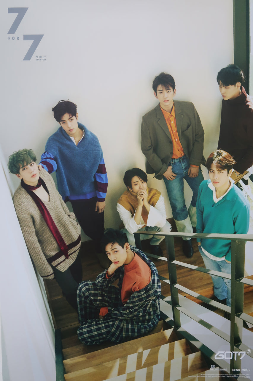 갓세븐 GOT7 - 7 FOR 7 PRESENT EDITION OFFICIAL POSTER [COZY HOUR VER.]