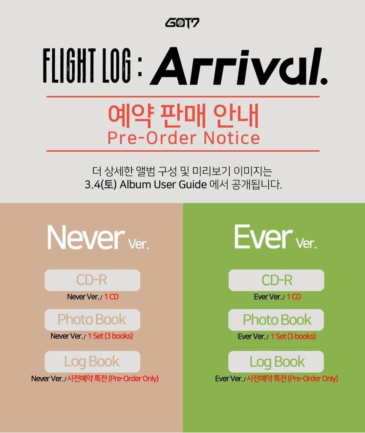 갓세븐 GOT7 FLIGHT LOG : ARRIVAL  CD