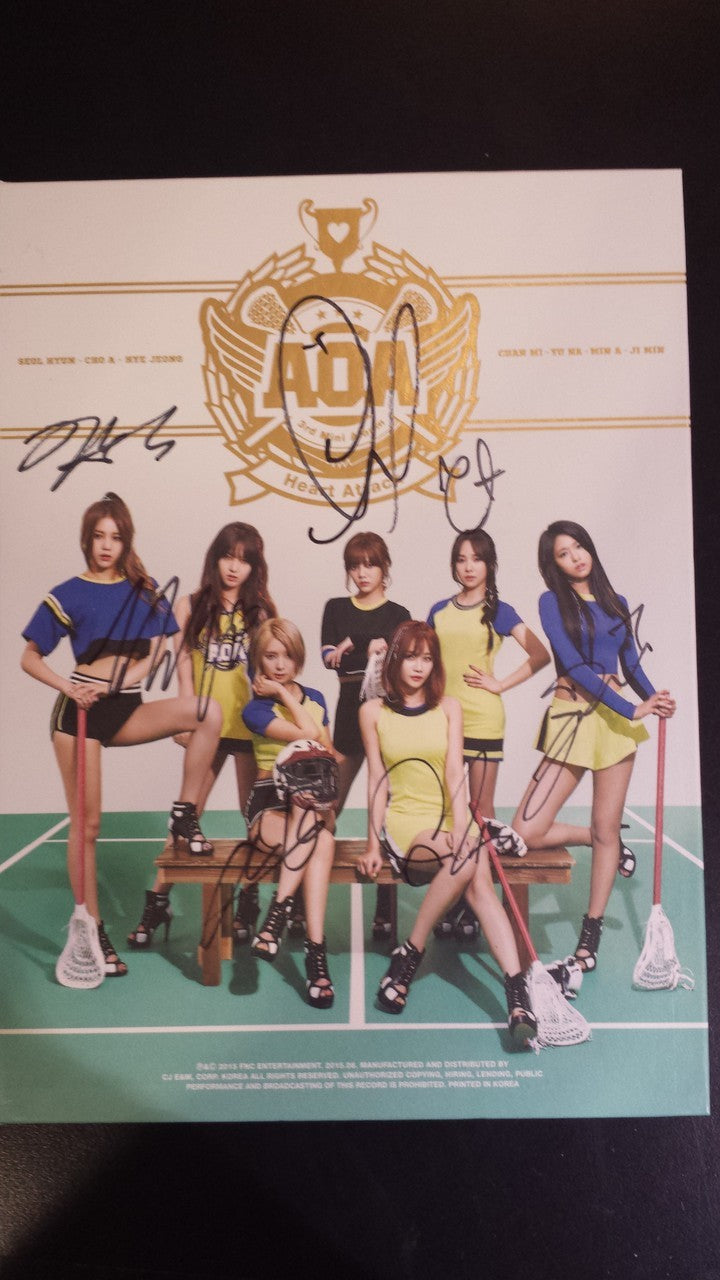 에이오에이 AOA Mini Album Vol. 3 - [Heart Attack] Members Autographed CD