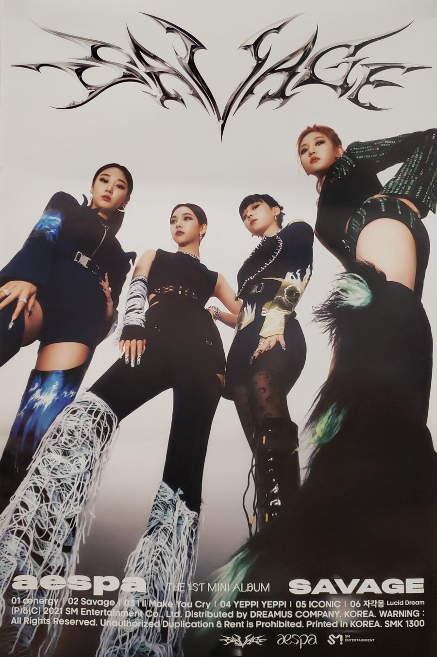 Aespa 1st Mini Album Savage (Hallucination Quest Version) Official Poster - Photo Concept Group