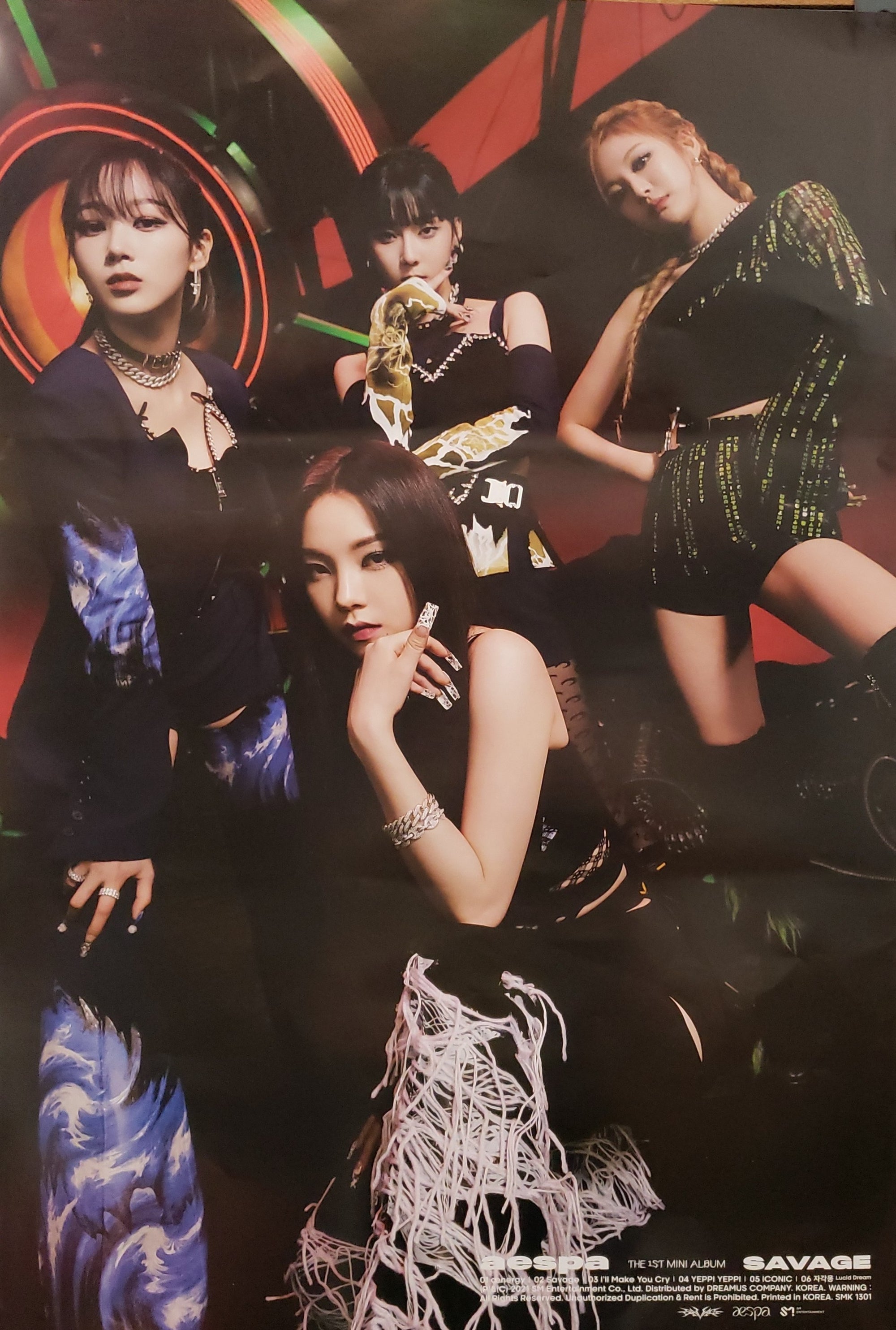 Aespa 1st Mini Album Savage (P.O.S Version) Official Poster - Photo Concept 2