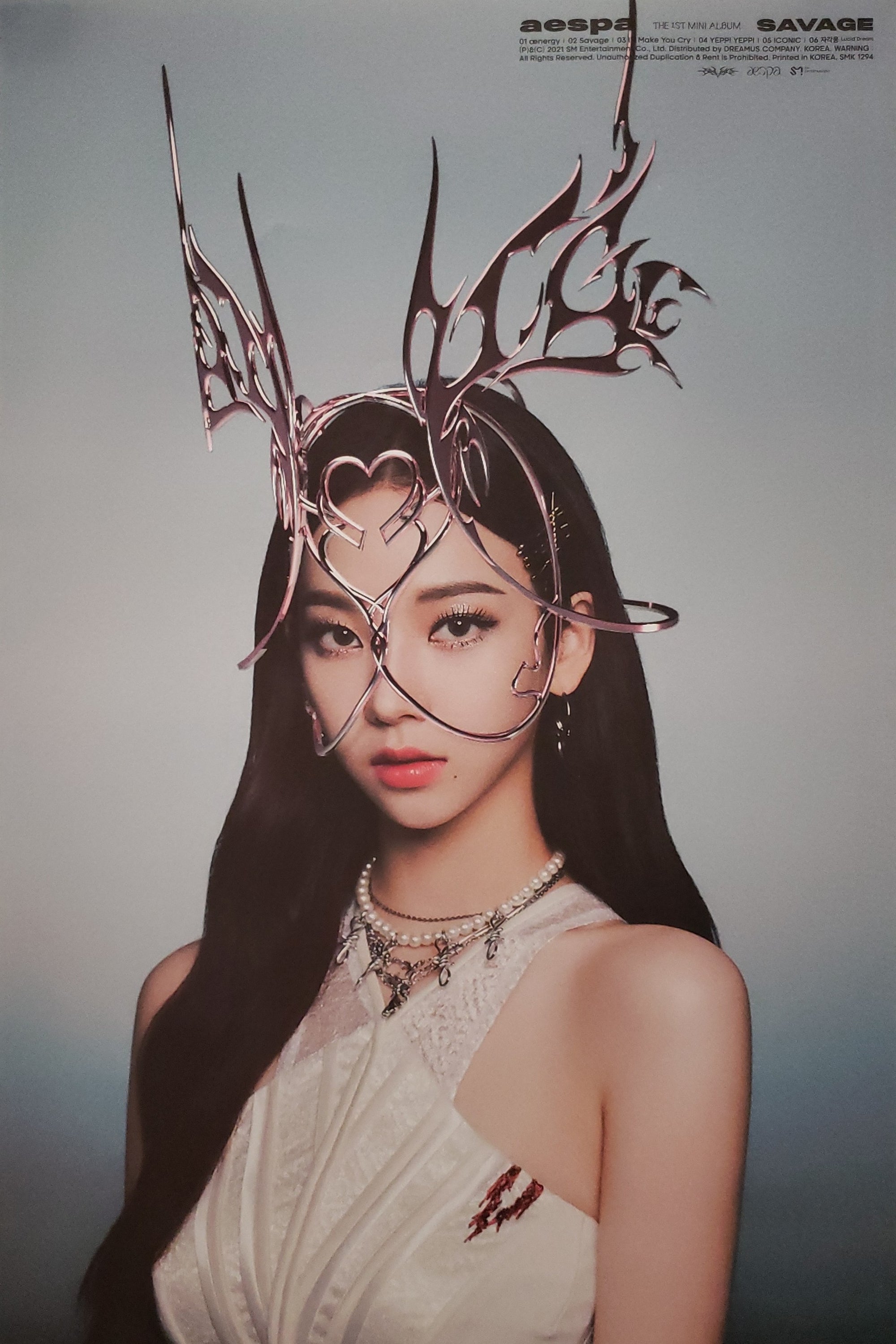 Aespa 1st Mini Album Savage (Synk Dive Version) Official Poster - Photo Concept Karina