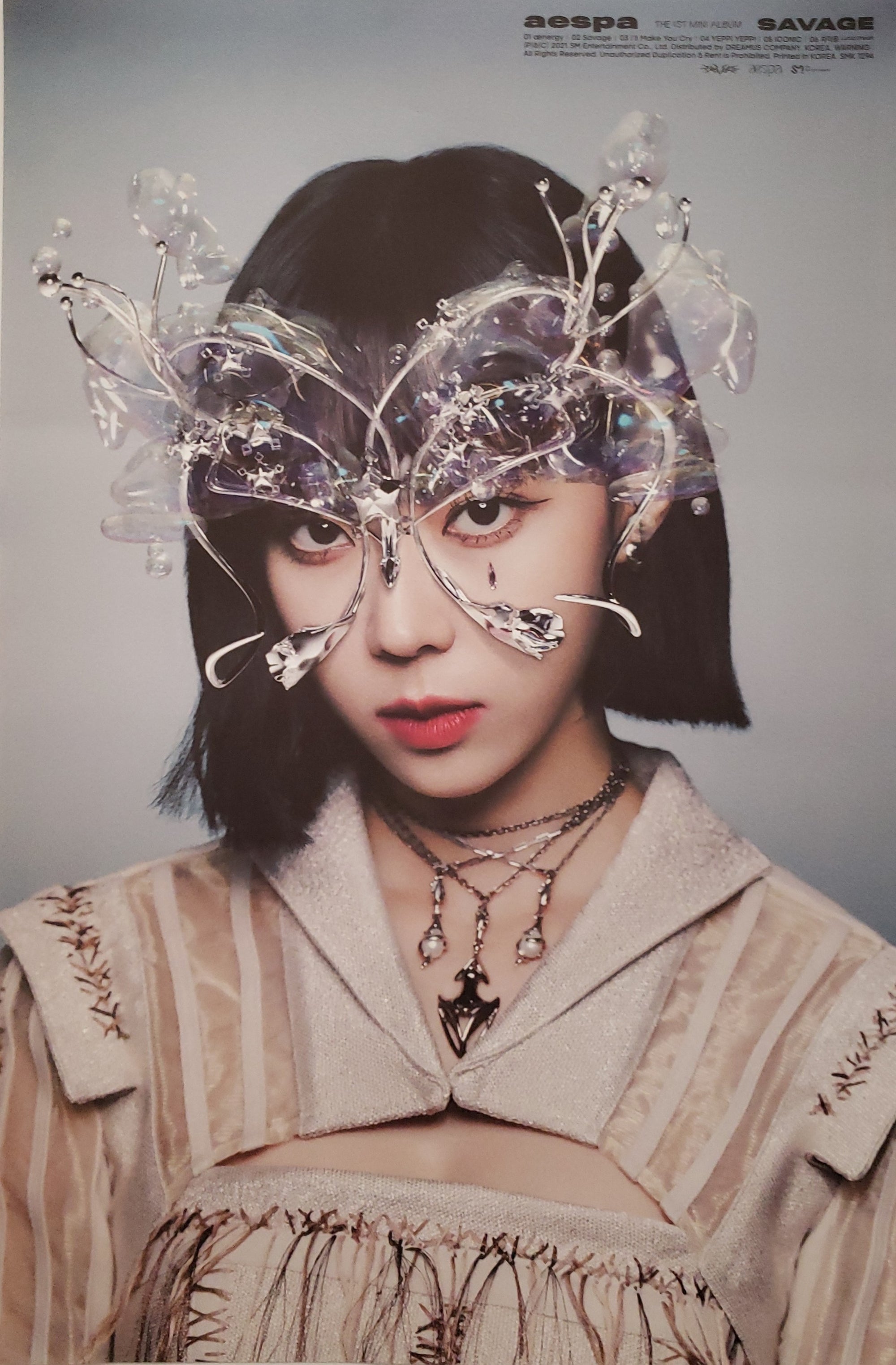 Aespa 1st Mini Album Savage (Synk Dive Version) Official Poster - Photo Concept Winter