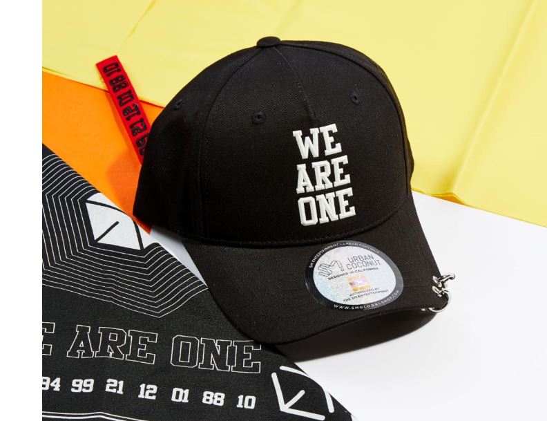 EXO SM Official We Are One Dad Hat with Long Strap and Rings