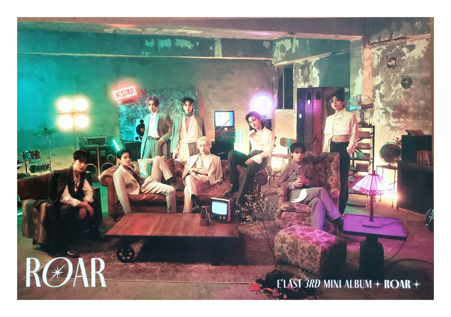 E'Last 3rd Mini Album Roar Official Poster - Photo Concept Gray
